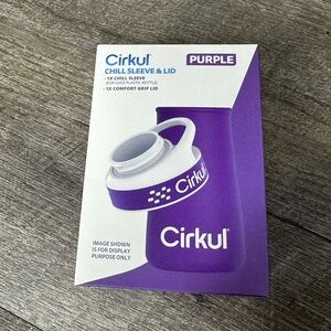 Cirkul Chill Sleeve & Comfort-Grip Lid for 22oz Bottle Purple